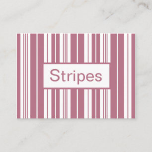 Carte De Visite Motif à rayures verticales rose et blanc