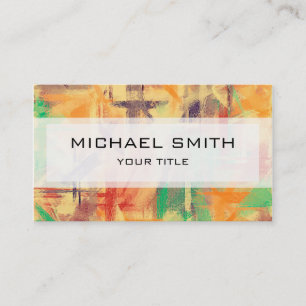 Carte De Visite Motif Abstrait couleur pastel #3