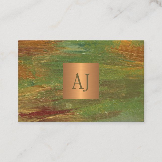 Carte De Visite Motif abstrait moderne monogramme (Devant)