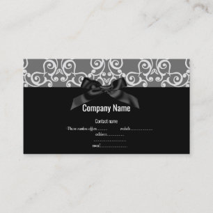 CARTE DE VISITE MOTIF ABSTRAIT NOIR ARGENT