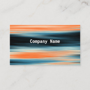 Carte De Visite Motif Abstrait orange et bleu