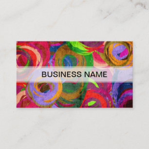 Carte De Visite Motif Abstrait Pastel coloré