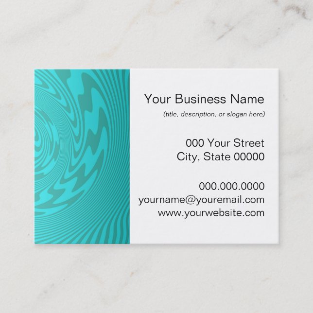 Carte De Visite Motif Abstrait Turquoise (Devant)