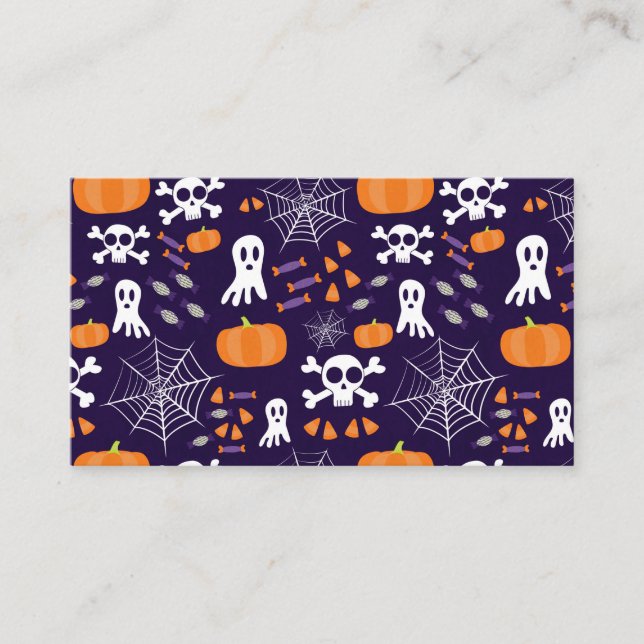 Carte De Visite Motif amusant d'Halloween (Devant)