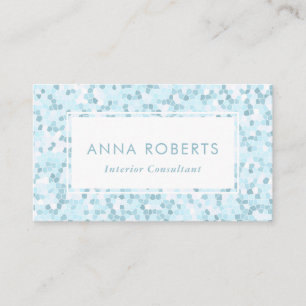 Carte de visite motif Aqua blue Mosaic