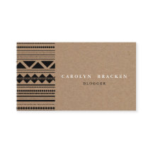 Motif aztèque tribal Brown rustique de papier