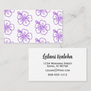 Carte De Visite Motif batik hibiscus pono vibes tropical 