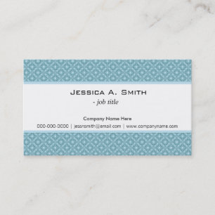 Carte De Visite Motif bleu élégant et classique sans couture