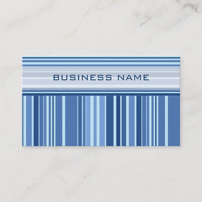Carte De Visite Motif Bleu Retro (Devant)