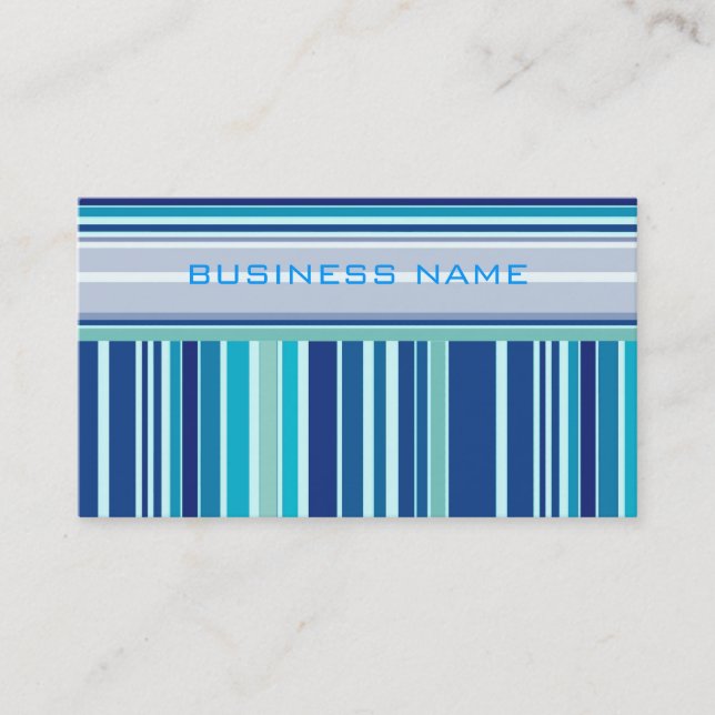 Carte De Visite Motif Bleu Retro (Devant)