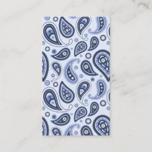 Carte De Visite Motif Blue Paisley