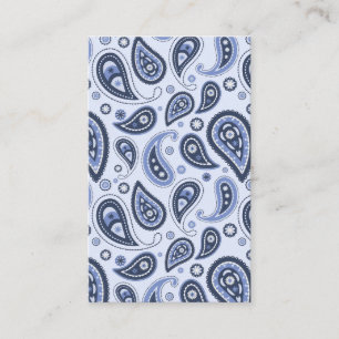 Carte De Visite Motif Blue Paisley