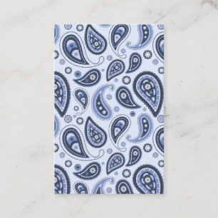Carte De Visite Motif Blue Paisley