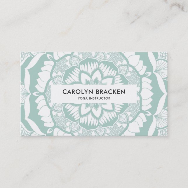 Carte De Visite Motif bohème chic henna Mehendi Mandala (Devant)