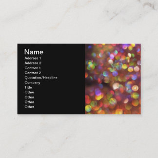 Carte De Visite Motif Bokeh coloré