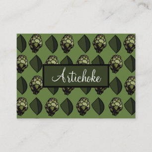 Carte De Visite Motif botanique de plante de légume artichaut
