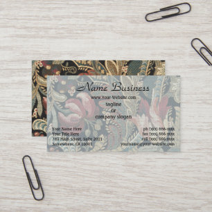 Carte De Visite Motif botanique floral vintage sombre et maussade