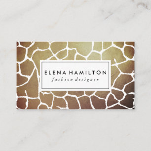 Carte De Visite Motif Brown Luxe