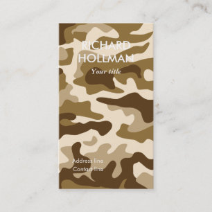 Carte De Visite Motif camouflage beige