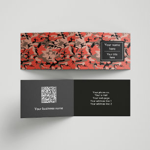Carte De Visite Motif camouflage rouge et marron, Militaire, Armée