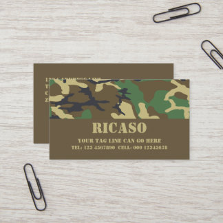 Carte De Visite Motif camouflé