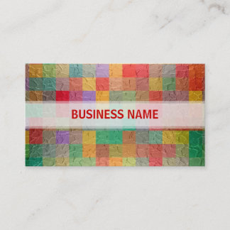 Carte De Visite Motif Carré rétroviseur multicolore
