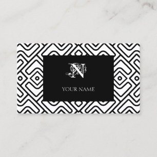 Carte De Visite Motif Chevron Maze