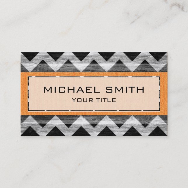 Carte De Visite Motif Chevron moderne (Devant)