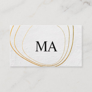 Carte De Visite Motif circulaire contemporain Black White Texture