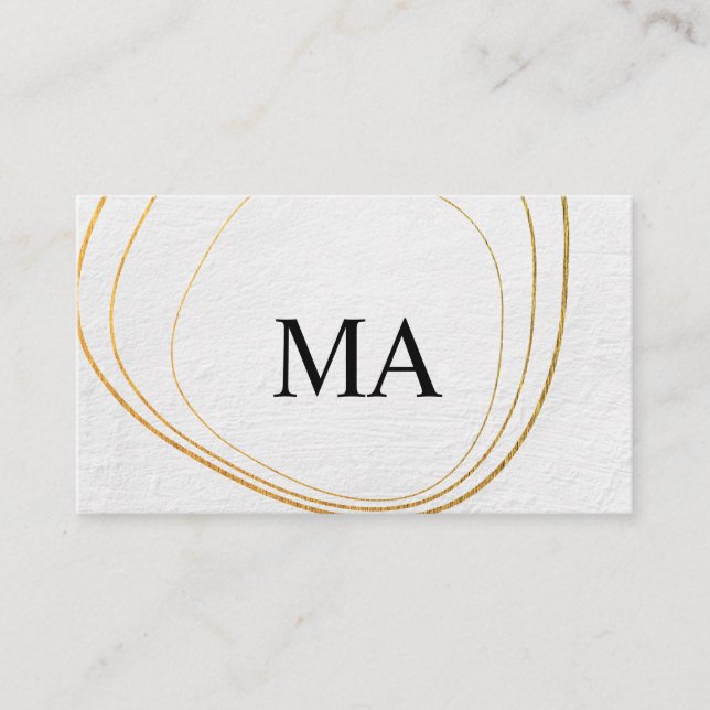 Carte De Visite Motif circulaire contemporain Black White Texture (Devant)