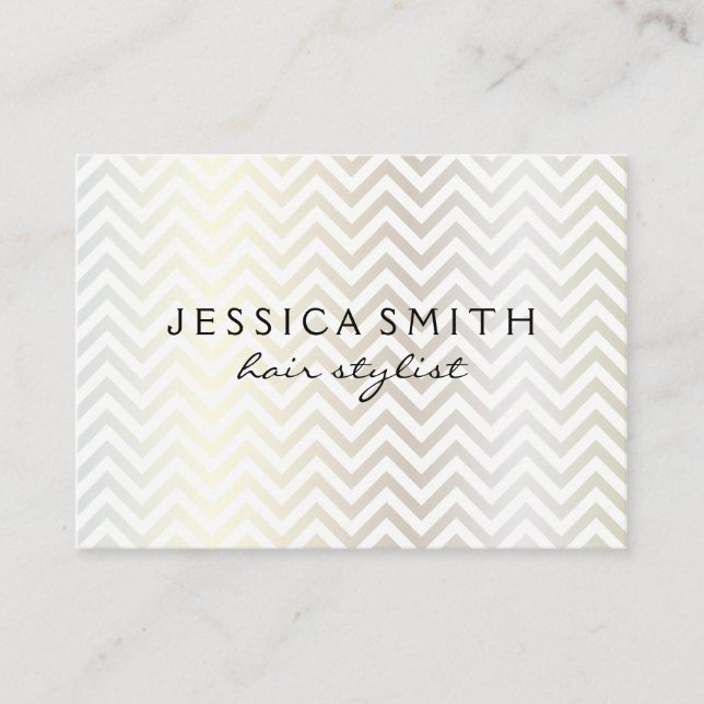 Carte De Visite Motif contemporain Chevron (Devant)