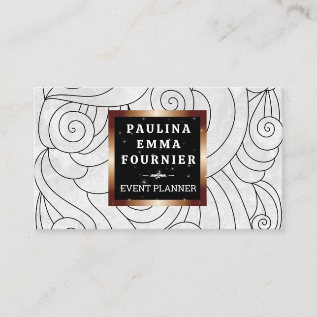 Carte De Visite Motif Curls et Waves (Devant)