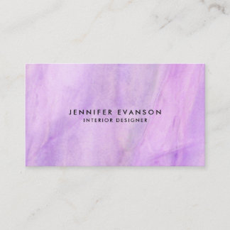 Carte De Visite Motif d'aquarelle en verre violet lavande