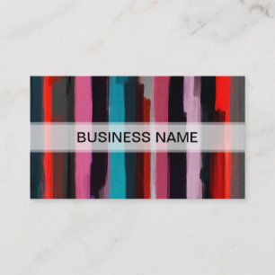 Carte De Visite Motif d'aquarelle multicolore Abstrait #2