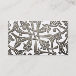 Carte de visite Motif d'argent celtique