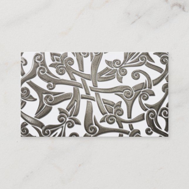 Carte de visite Motif d'argent celtique (Devant)