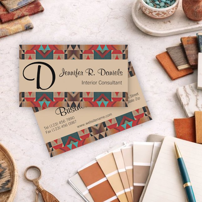 Carte De Visite Motif d'art tribal autochtone d'Amérique (Créateur téléchargé)