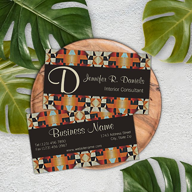 Carte De Visite Motif d'art tribal autochtone d'Amérique (Créateur téléchargé)