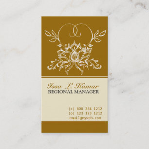 Carte De Visite Motif d'Asiatique de dessin de Digitals de fleur