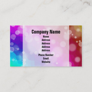 Carte De Visite Motif de Bokeh d'arc-en-ciel