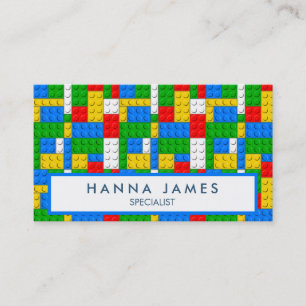 Carte De Visite Motif de briques de construction personnalisée