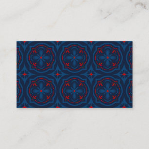 Carte De Visite Motif de carreaux floraux décoratifs