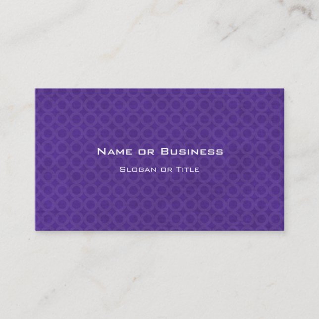 Carte De Visite Motif de cercles violets (Devant)