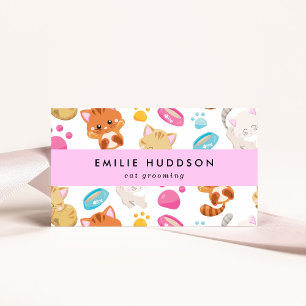 Carte De Visite Motif De Chats, Boutique Pour Animaux De Compagnie