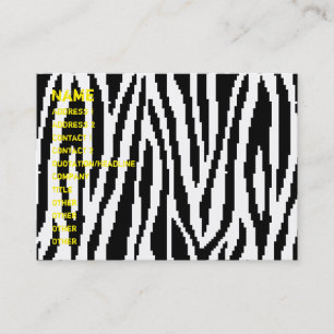 Carte De Visite motif de conception d'impression à 8 bits Pixel Ze