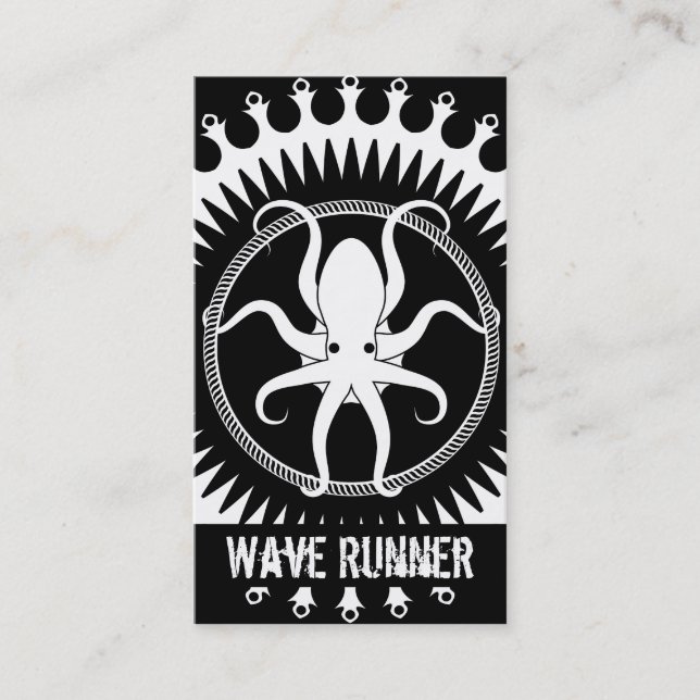 Carte De Visite Motif de Cracken de poulpe de StellaRoot (Devant)