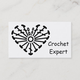 Carte De Visite Motif de diagramme de crochet de coeur
