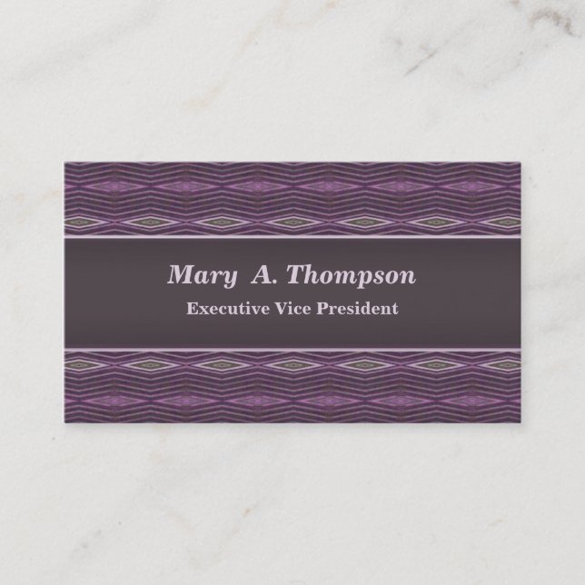 Carte De Visite Motif de diamant violet (Devant)