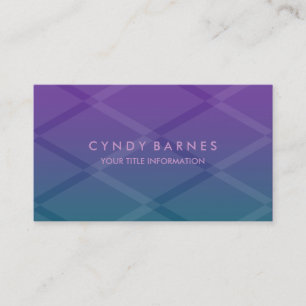 Carte De Visite Motif de diamants Turquoise et violet
