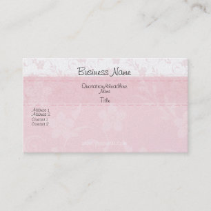 Carte De Visite Motif de fleur de Pink Delicate Girly de Madame